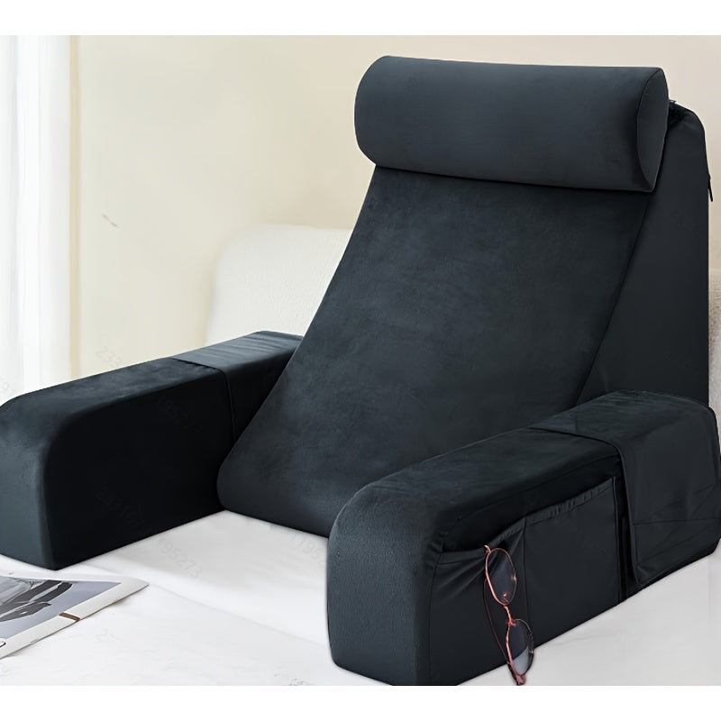 Extra Grote Kussen - Bedkussen met Afneembare Hoes - Rugsteunkussen voor TV, Lezen, Spelen en Dutjes - Stevig kussen voor bed, bank of vloer - Ideaal voor Volwassenen & Thuisbioscoop - Machinewasbaar - Verkrijgbaar in grijs/zwart/wit/beige/bruin, Kussens