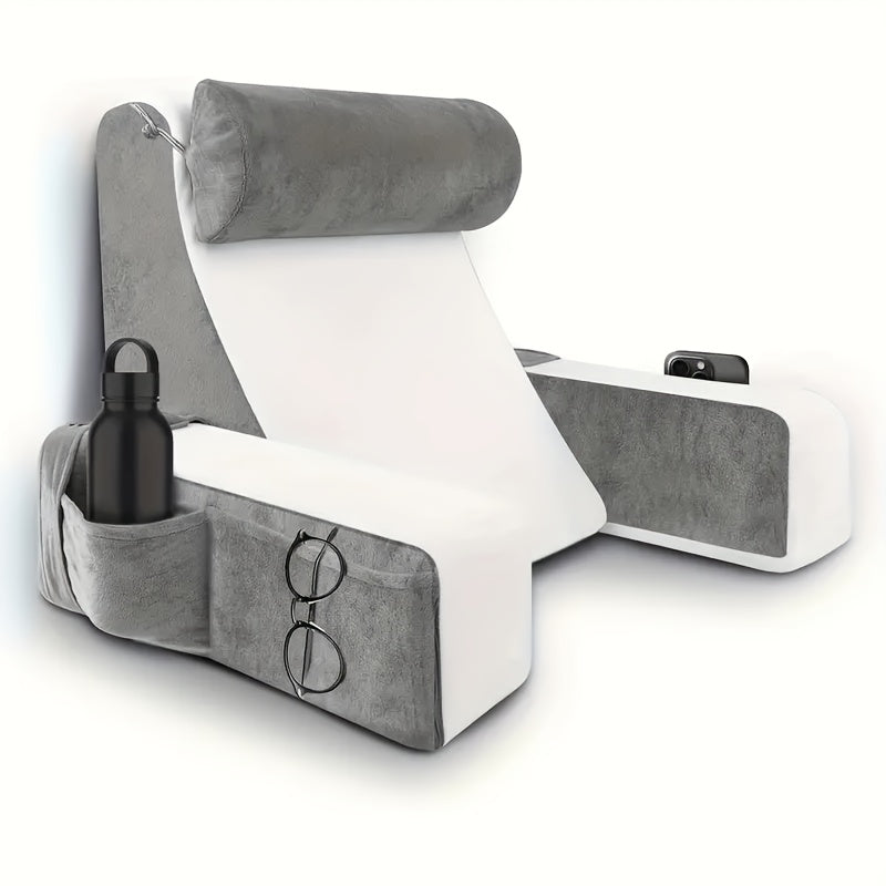 Extra Grote Kussen - Bedkussen met Afneembare Hoes - Rugsteunkussen voor TV, Lezen, Spelen en Dutjes - Stevig kussen voor bed, bank of vloer - Ideaal voor Volwassenen & Thuisbioscoop - Machinewasbaar - Verkrijgbaar in grijs/zwart/wit/beige/bruin, Kussens