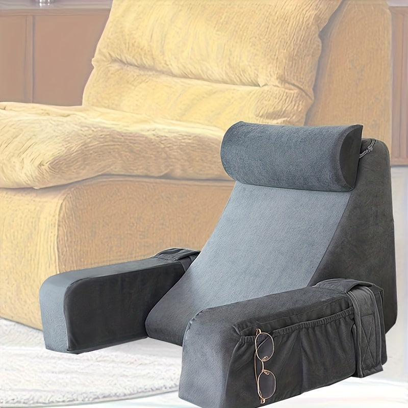 Extra Grote Kussen - Bedkussen met Afneembare Hoes - Rugsteunkussen voor TV, Lezen, Spelen en Dutjes - Stevig kussen voor bed, bank of vloer - Ideaal voor Volwassenen & Thuisbioscoop - Machinewasbaar - Verkrijgbaar in grijs/zwart/wit/beige/bruin, Kussens