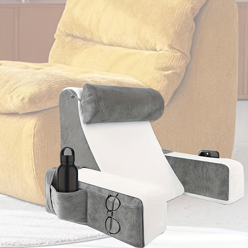 Extra Grote Kussen - Bedkussen met Afneembare Hoes - Rugsteunkussen voor TV, Lezen, Spelen en Dutjes - Stevig kussen voor bed, bank of vloer - Ideaal voor Volwassenen & Thuisbioscoop - Machinewasbaar - Verkrijgbaar in grijs/zwart/wit/beige/bruin, Kussens